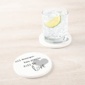 allemaal omdat twee mensen verliefd werden op mode zandsteen onderzetter (Zijkant)