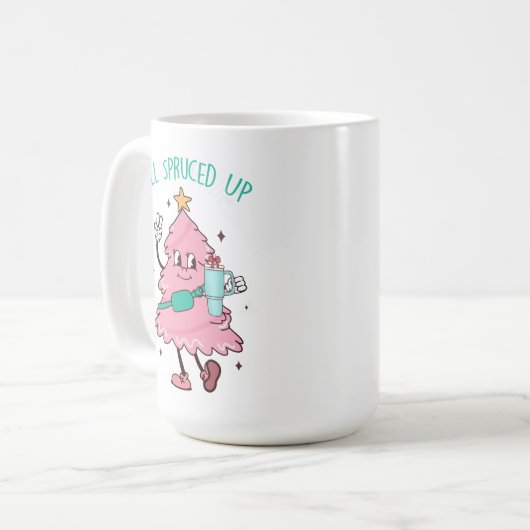 Allemaal opgesmukt voor het leven, Bougie Xmas Tre Koffiemok (Voorkant links)