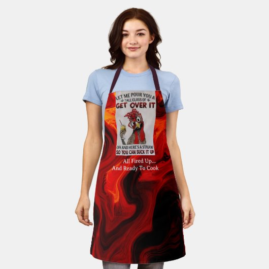 Allemaal opgevuurd all-over print Schort (Gedragen)