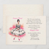 Allemaal roze gekleed kaart (Voorkant / Achterkant)