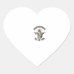 Allemaal Teleurstellingen Vintage Religieus T-shir Hart Sticker