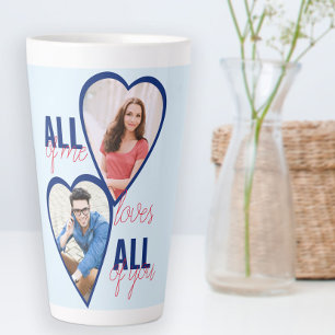 Allemaal van mij houdt van alles van jou 2 Hart Fo Latte Mok