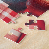 Allemaal verlichte kerst egel legpuzzel (Zijkant)