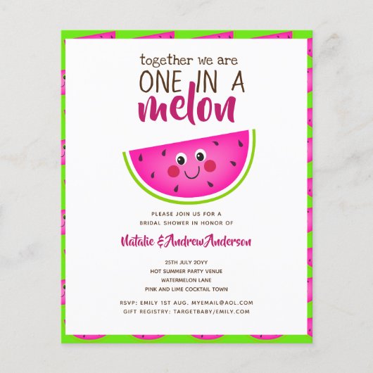 Allemaal Verliefd! Grappige Zomer Meloen Bruidsfee (Voorkant)