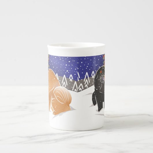 ALLEMAAL WIL IK XMAS - Chow Bone China mok (Voorkant)