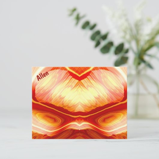 ALLEN ~ 3D Fractal Design Pattern ~ Briefkaart (Staand voorkant)