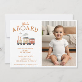 allen aan boord van elke leeftijd trein foto verja kaart