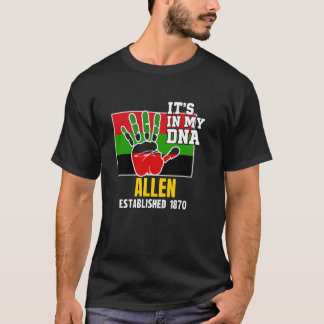 Allen, AU, Rood, Zwart en Groen HBCU T-shirt