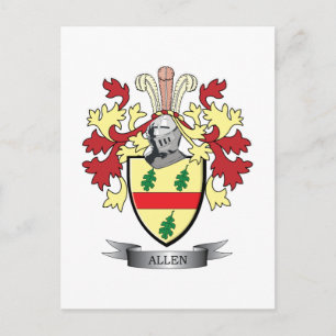 Allen Coat of Arms Briefkaart