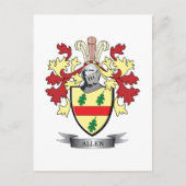 Allen Coat of Arms Briefkaart (Voorkant)