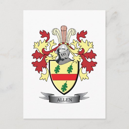 Allen Coat of Arms Briefkaart (Voorkant)