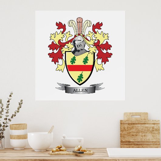 Allen Coat of Arms Poster (Keuken)
