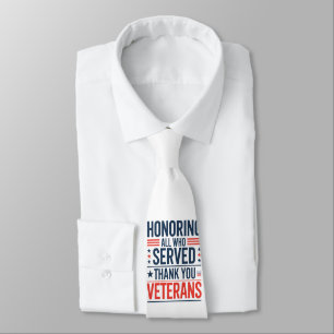Allen die gediend hebben eren Dank u Veteraandag Stropdas