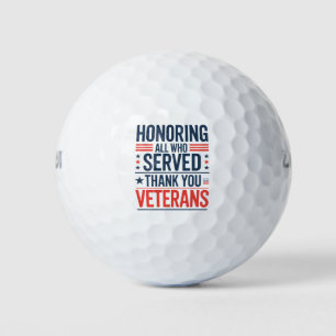 Allen die gediend hebben eren Dank u Veteranen Dag Golfballen