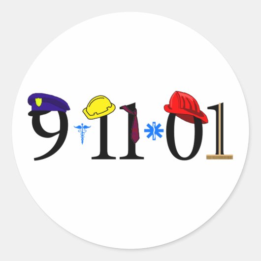 Allen die verloren waren 9-11-01 ronde sticker (Voorkant)