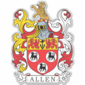 Allen Family Crest Sticker (Voorkant)