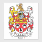 Allen Family Crest Sticker (Vel)