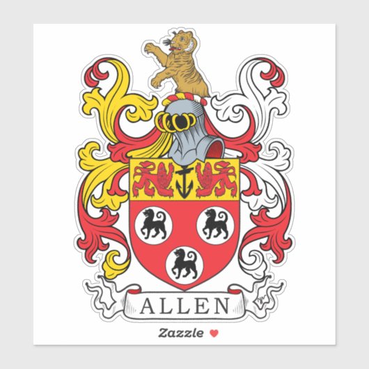Allen Family Crest Sticker (Vel)