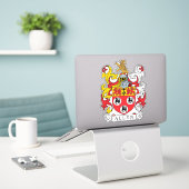 Allen Family Crest Sticker (Laptop op bureau)