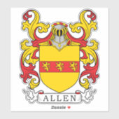 Allen Family Crest Sticker (Vel)