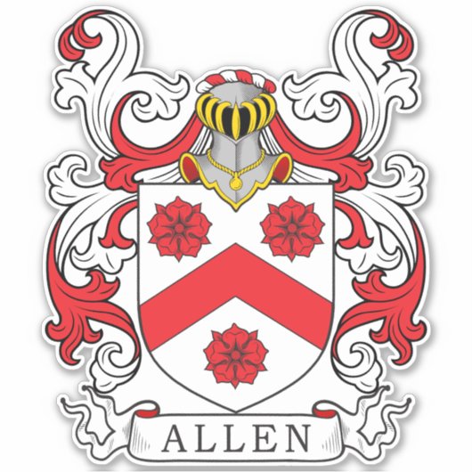 Allen Family Crest Sticker (Voorkant)