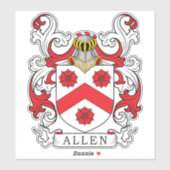 Allen Family Crest Sticker (Vel)