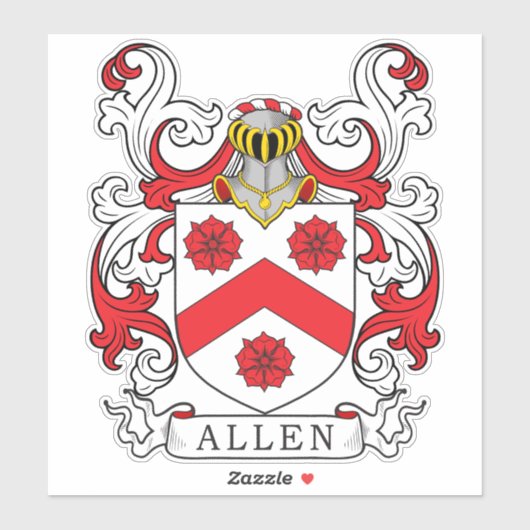 Allen Family Crest Sticker (Vel)