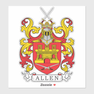 Allen Family Crest Sticker
