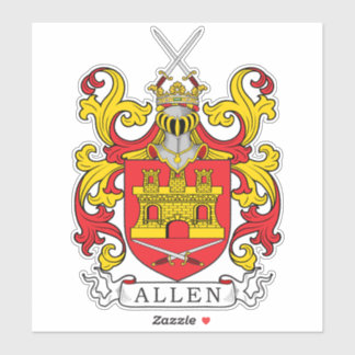 Allen Family Crest Sticker