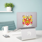 Allen Family Crest Sticker (Laptop op bureau)