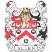 Allen Family Crest Sticker (Voorkant)