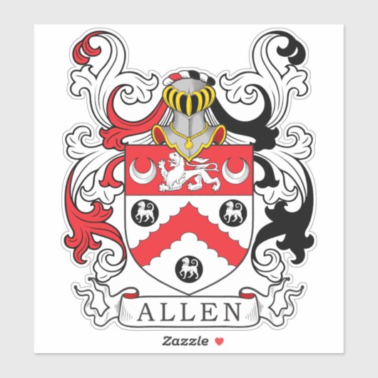 Allen Family Crest Sticker (Vel)