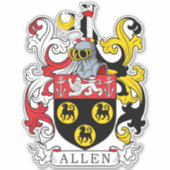 Allen Family Crest Sticker (Voorkant)