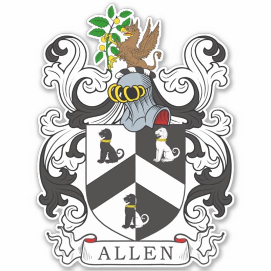 Allen Family Crest Sticker (Voorkant)
