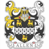 Allen Family Crest Sticker (Voorkant)