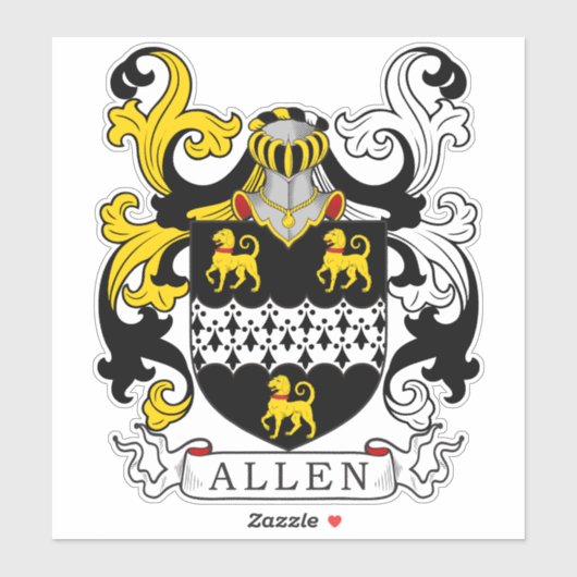 Allen Family Crest Sticker (Vel)