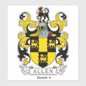 Allen Family Crest Sticker (Vel)