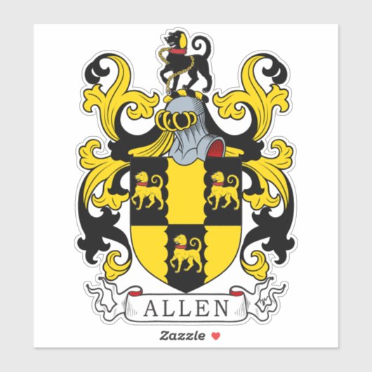 Allen Family Crest Sticker (Vel)