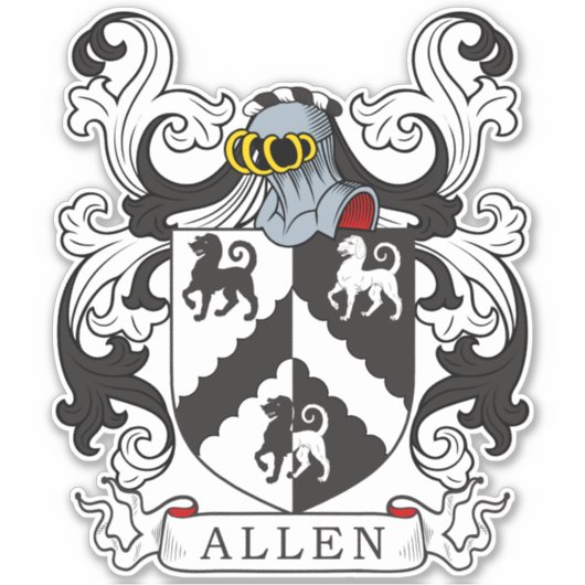 Allen Family Crest Sticker (Voorkant)