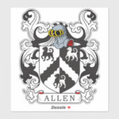 Allen Family Crest Sticker (Vel)