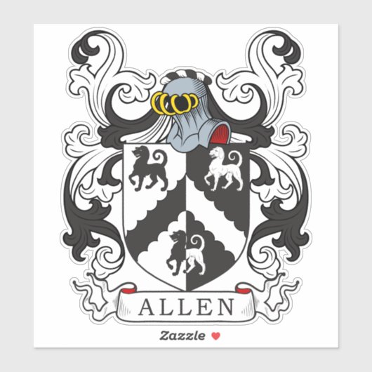 Allen Family Crest Sticker (Vel)