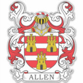 Allen Family Crest Sticker (Voorkant)