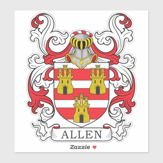 Allen Family Crest Sticker (Vel)