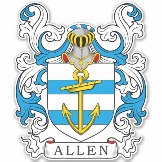 Allen Family Crest Sticker (Voorkant)
