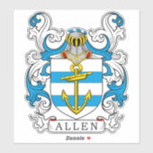 Allen Family Crest Sticker (Vel)