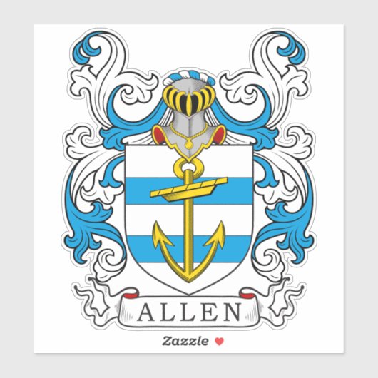 Allen Family Crest Sticker (Vel)