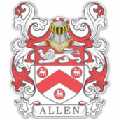 Allen Family Crest Sticker (Voorkant)