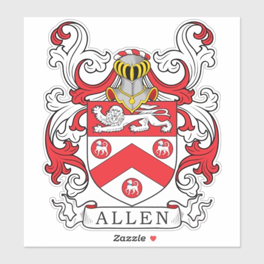 Allen Family Crest Sticker (Vel)