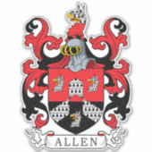 Allen Family Crest Sticker (Voorkant)