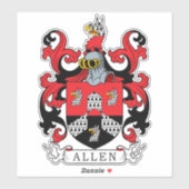 Allen Family Crest Sticker (Vel)